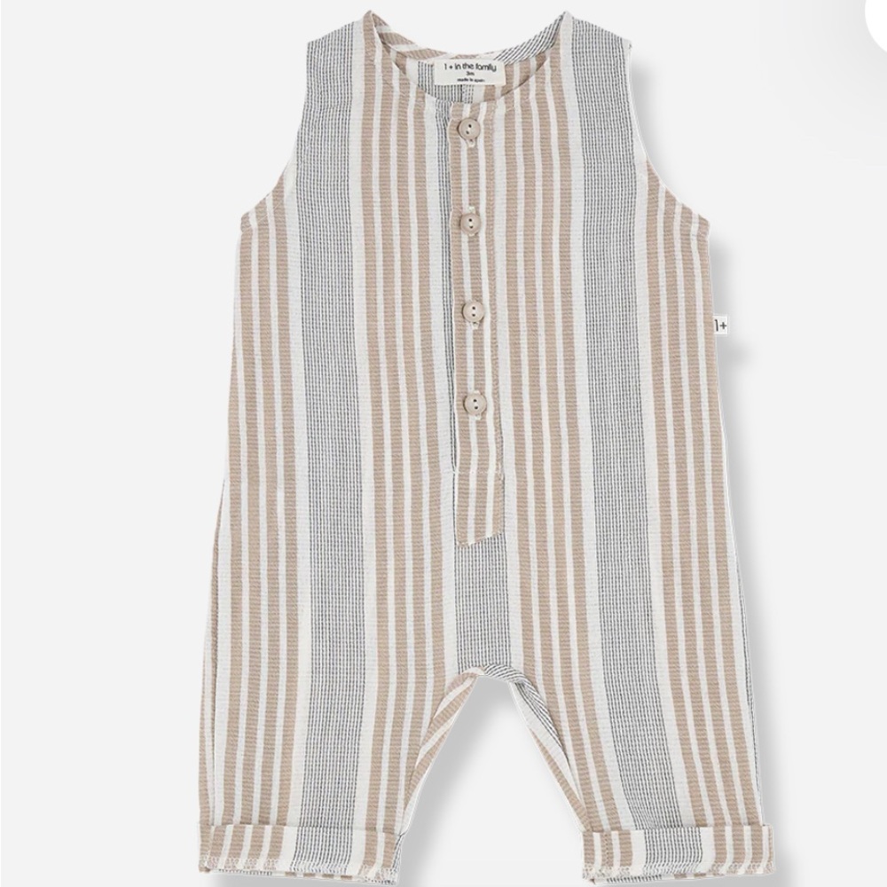 1 + In the Family | Striped Overalls
